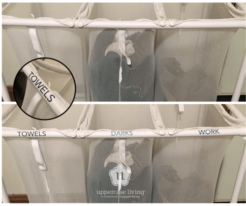 organization laundry before after