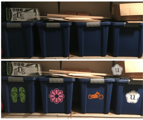 organization storage totes garage before after